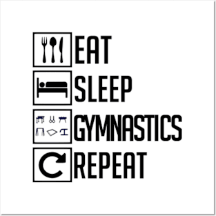 Eat Sleep Gymnastics Repeat MAG Posters and Art